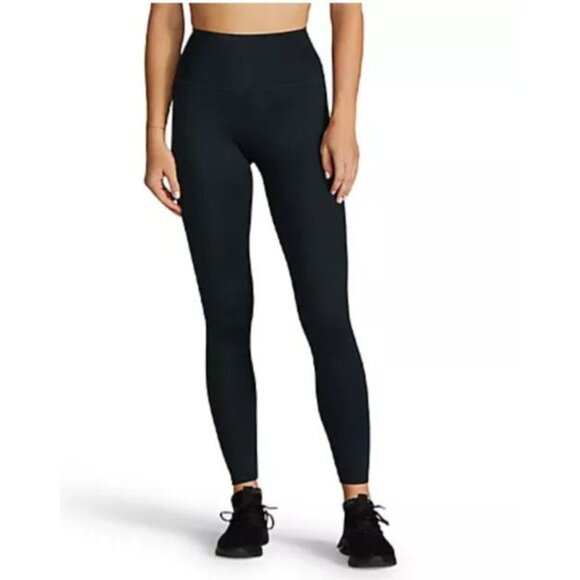 TOMMIE COPPER Ultra Fit Back Support Ankle Length LEGGINGS Women's XL BLACK New - Picture 1 of 10